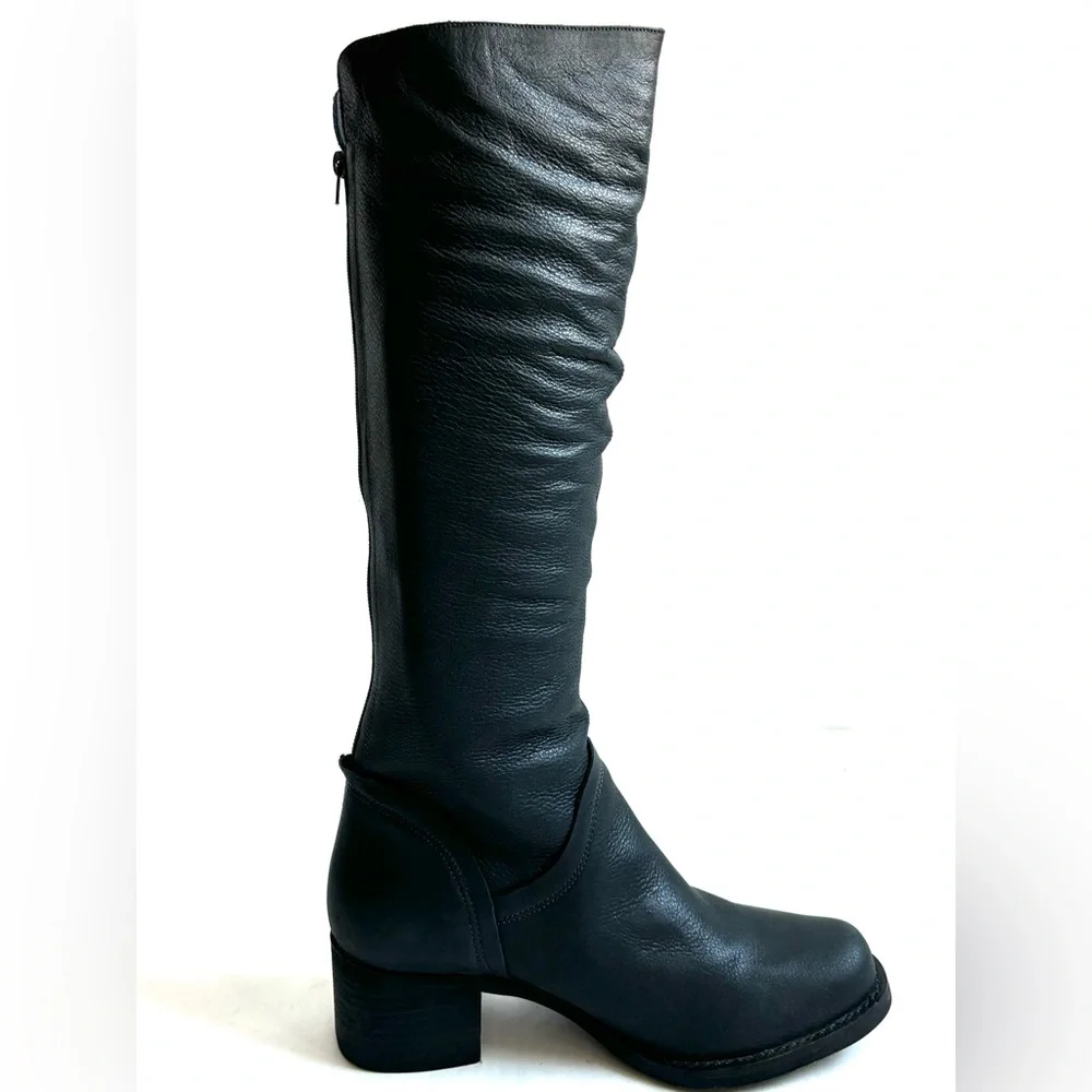 Matisse Lonestar Knee High Leather Riding Boots Black Size 7.5